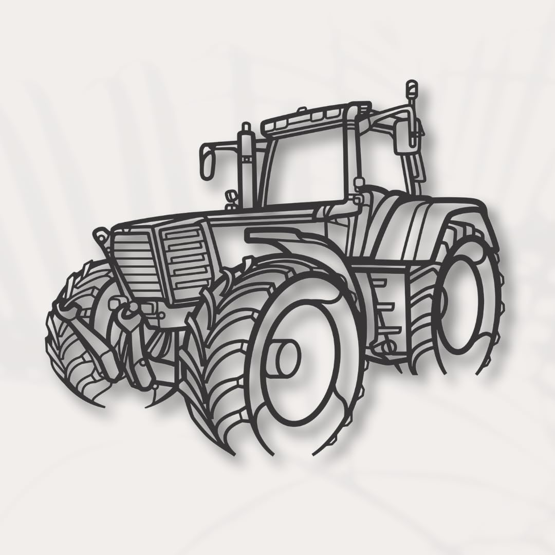 Generisch Traktor Silhouette Favorit 926 – Wandbild aus Metall – 96 cm – Rustikale Wanddeko – Ländlicher Charme für Zuhause, Werkstatt & Bauernhof – Robuste Deko für Landwirtschafts-Liebhaber