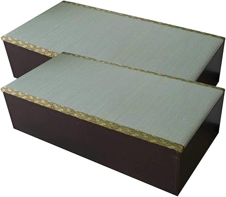 Amazon ユニット畳 収納 置き畳 高床式ユニット畳 １畳タイプ ２本セット 畳ボックス 置き畳 天然い草 イ草 日本製 国産 小上がり 下収納 和風 モダン ダークブラウン ロータイプ Is002dbr Pp イ草 畳マット オンライン通販