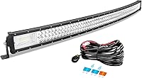 Vista 9 de Willpower Barra de luz de trabajo curvada de triple fila, 22 pulgadas, 270 W, luz de conducción, luz antiniebla, iluminación todoterreno, para SUV
