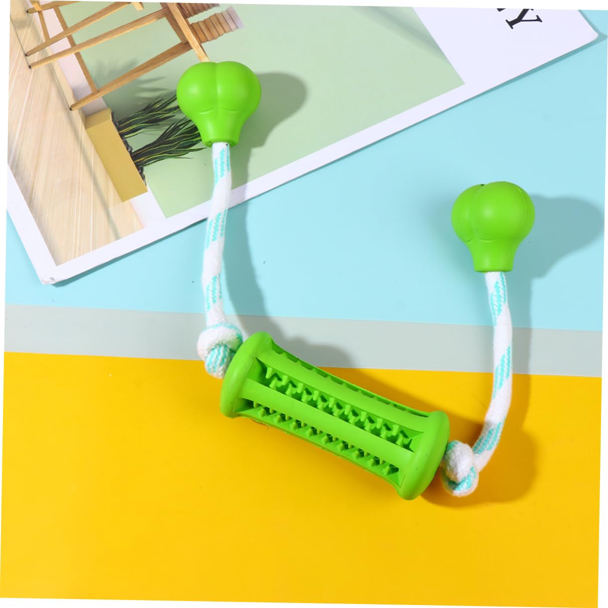 INOOMP 3piezas Juguete para Perros Cuidado Cepillo De Dientes para Mascotas Juguete De Masticar y Limpieza para Cachorros y Perros Pequeños Verde
