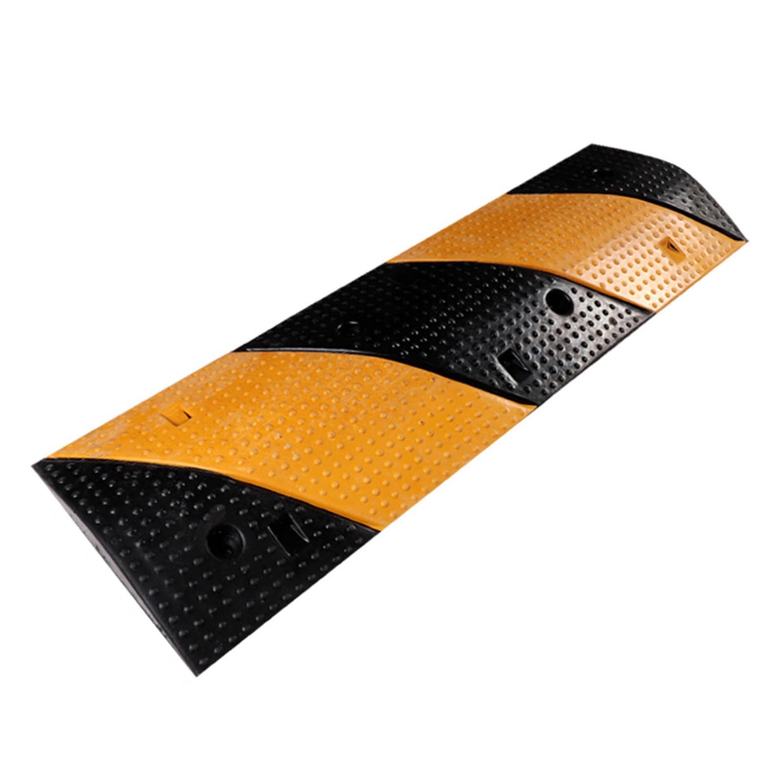 Rubber Driveway Ramp Heavy for Asphalt Concrete Gravel Roads,Color Yellow and Black