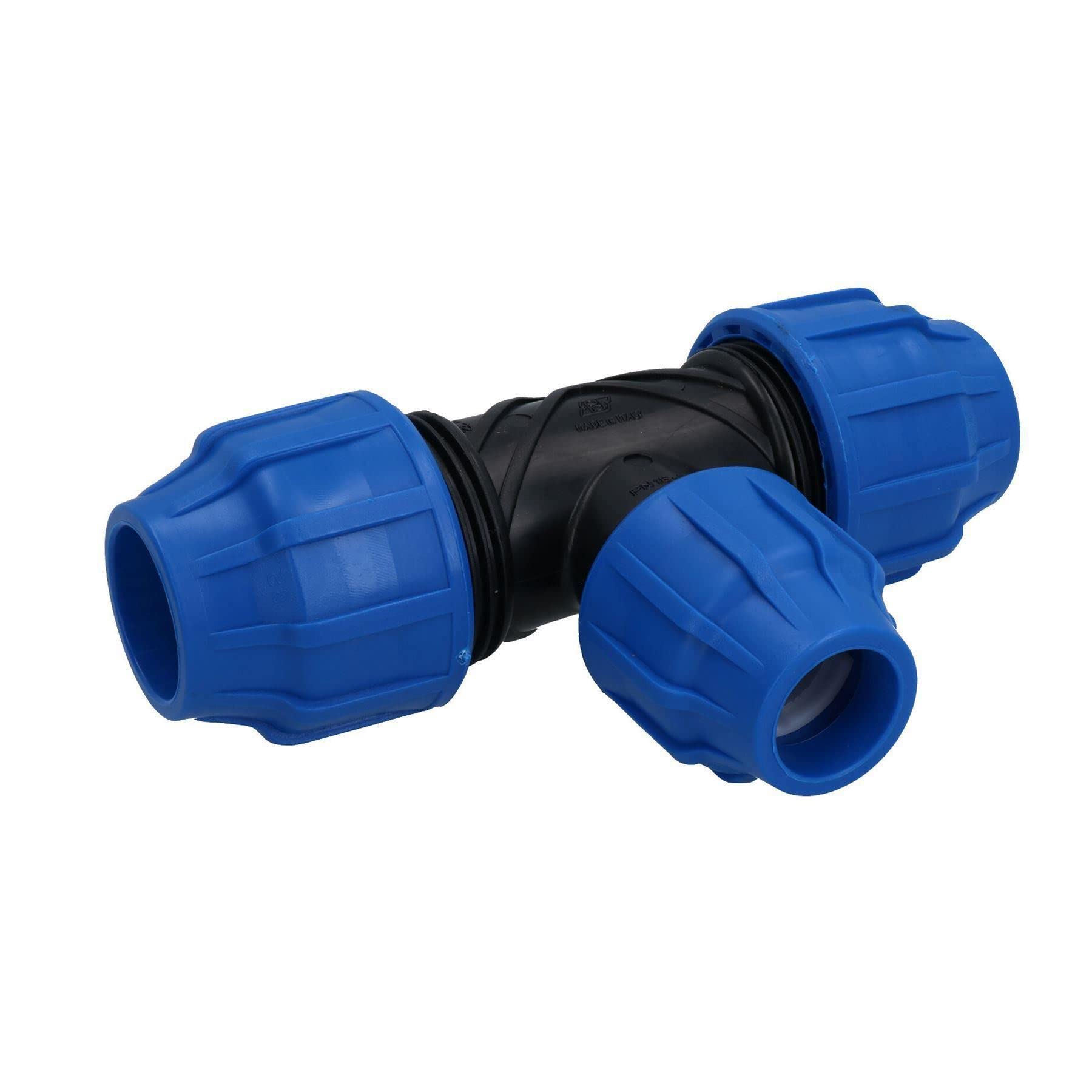 32 x 25 x 32 mm MDPE Tee T-Piece Conector de acoplamiento de tubería de agua 5 unidades