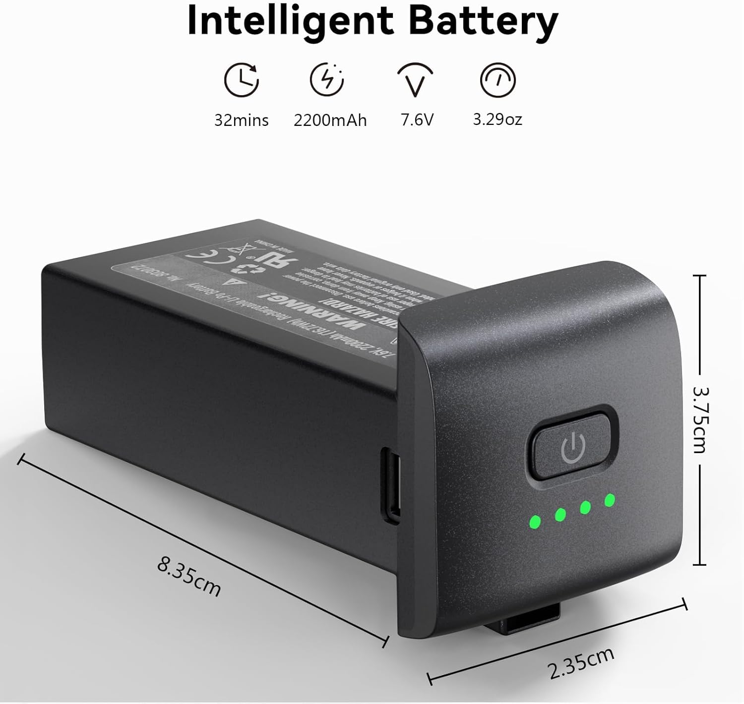 Ruko U11MINI / U11MINI 4K Series Drone Replacement Battery, 7.6V 2200mAh Li-Po Rechargeable Flight Power