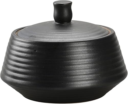 Miniatura 11 de Recipientes de cocina retro, tarro de almacenamiento de alimentos de cerámica de forma redonda con tapa hermética de silicona para té, café, nueces,