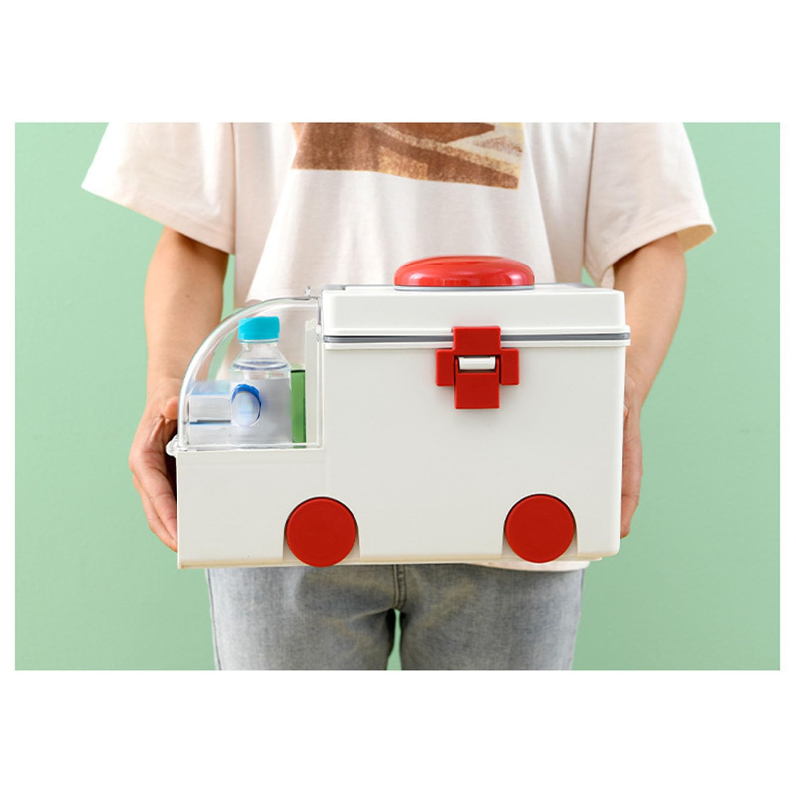 Scatola Medica Grande Capacità Portatile per Casa Kit Pronto Soccorso Ambulanza Stile Contenitore Organizzatore Farmaci Scatola Medica