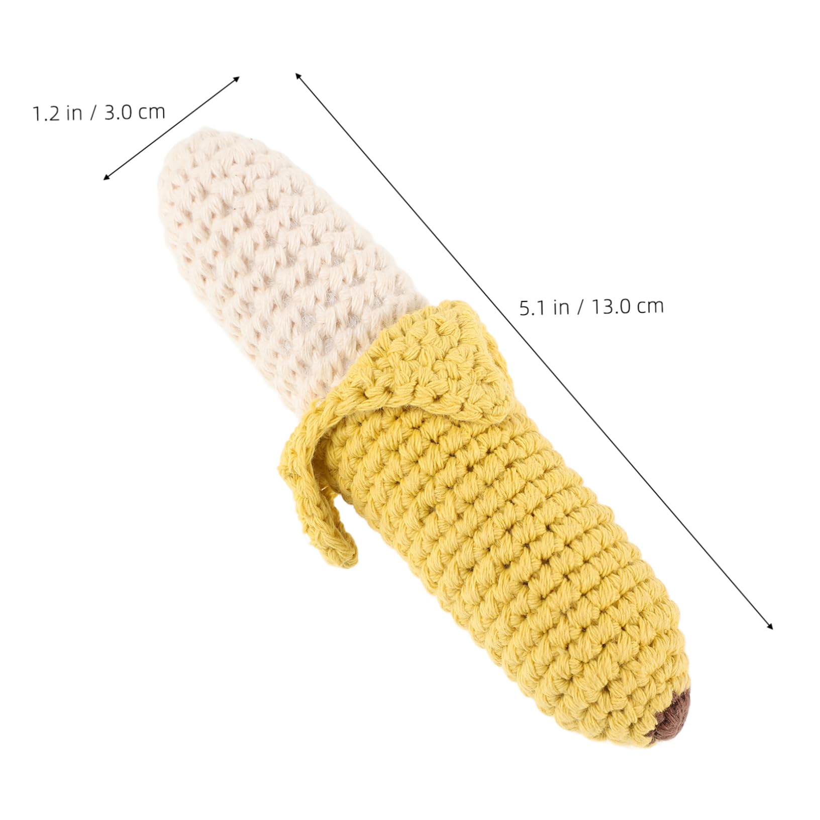 YARNOW Crochet Banana Rattle Soft Hand Bell for Boy Girl Safe Teething for Newborns Grasping for Little Hands