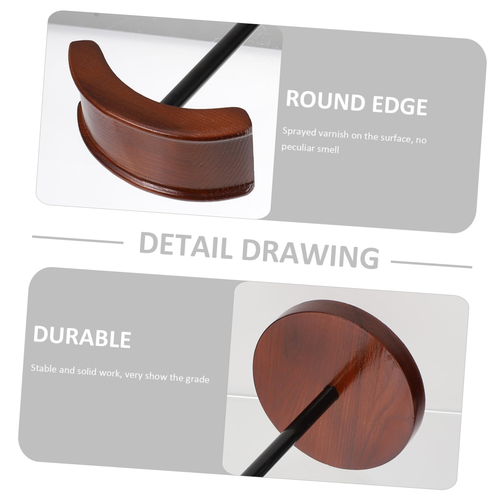 Tofficu Supporto per Cuffie in Legno per Desktop, Porta Auricolari da Scrivania, Resistente e Durevole, Accessorio per Headset e Headphone