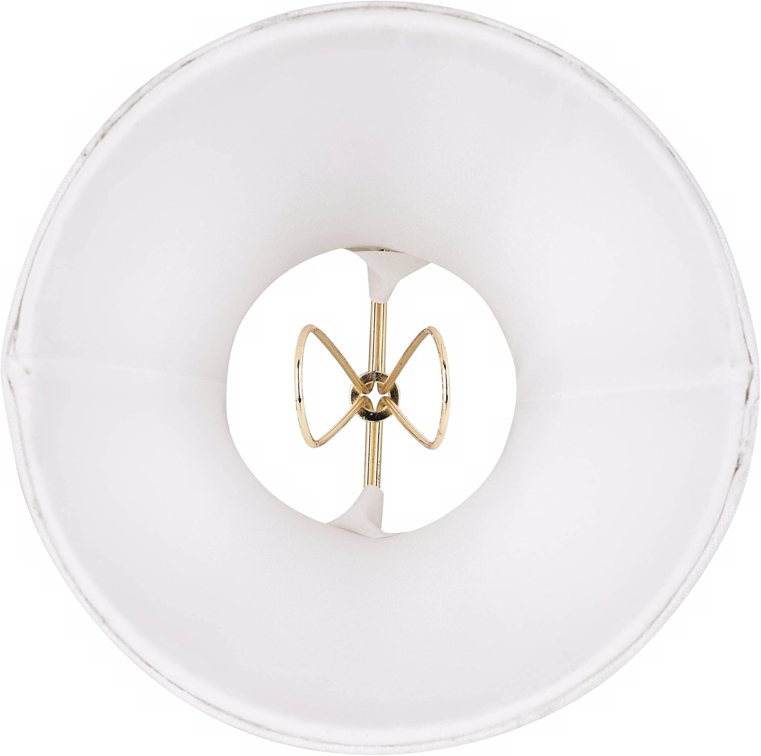 Set of 2 Empire Lamp Shades White Fabric Small 3" Top x 6" Bottom x 5" High Candelabra Clip-On Fitting - Imperial Shade