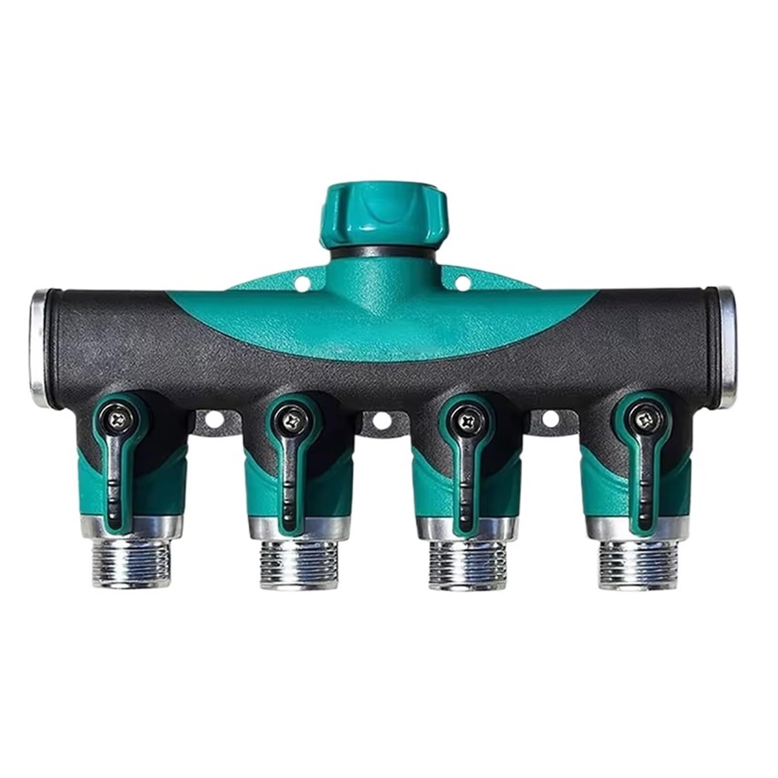 Connettore for rubinetto a 4 vie Splitter for tubo da giardino 3/4'' Irrigazione a goccia in plastica agricola(Eu)