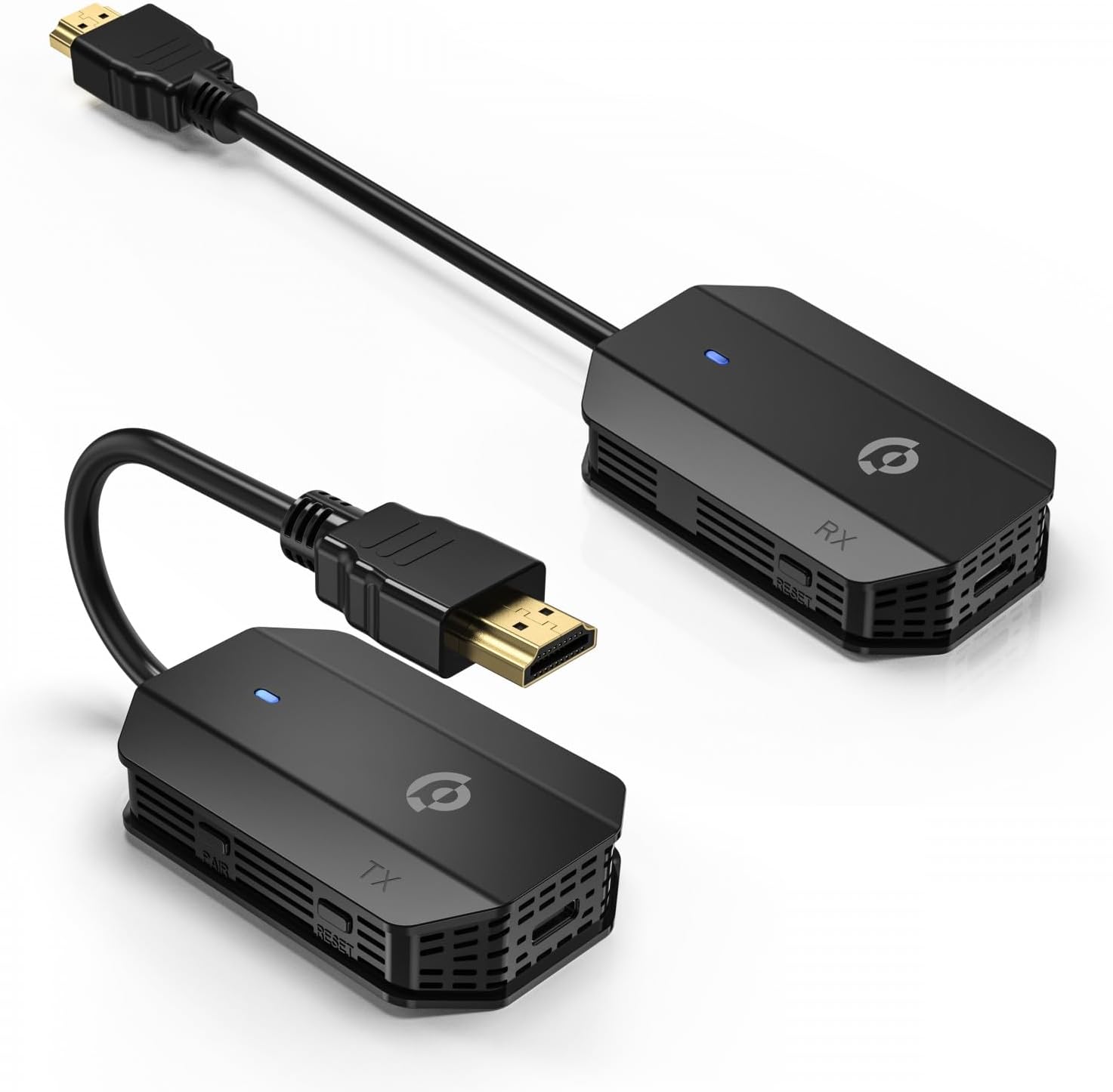 Powerology Wireless HDMI to HDMI Transmitter and Receiver, Full HD 1080p @60Hz Display Resolution, 30 Meters Transmission Range, Compatible with PC, Laptop, Blu-ray DVD, PS5, Xbox, Switch, Apple TV