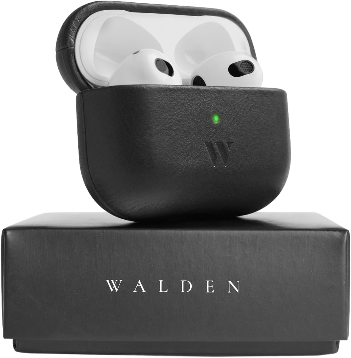 Walden® Leather Case for AirPods 4 – Genuine Leather Protective Cover, Slim Two-Piece Design with Precise Charging Cutouts