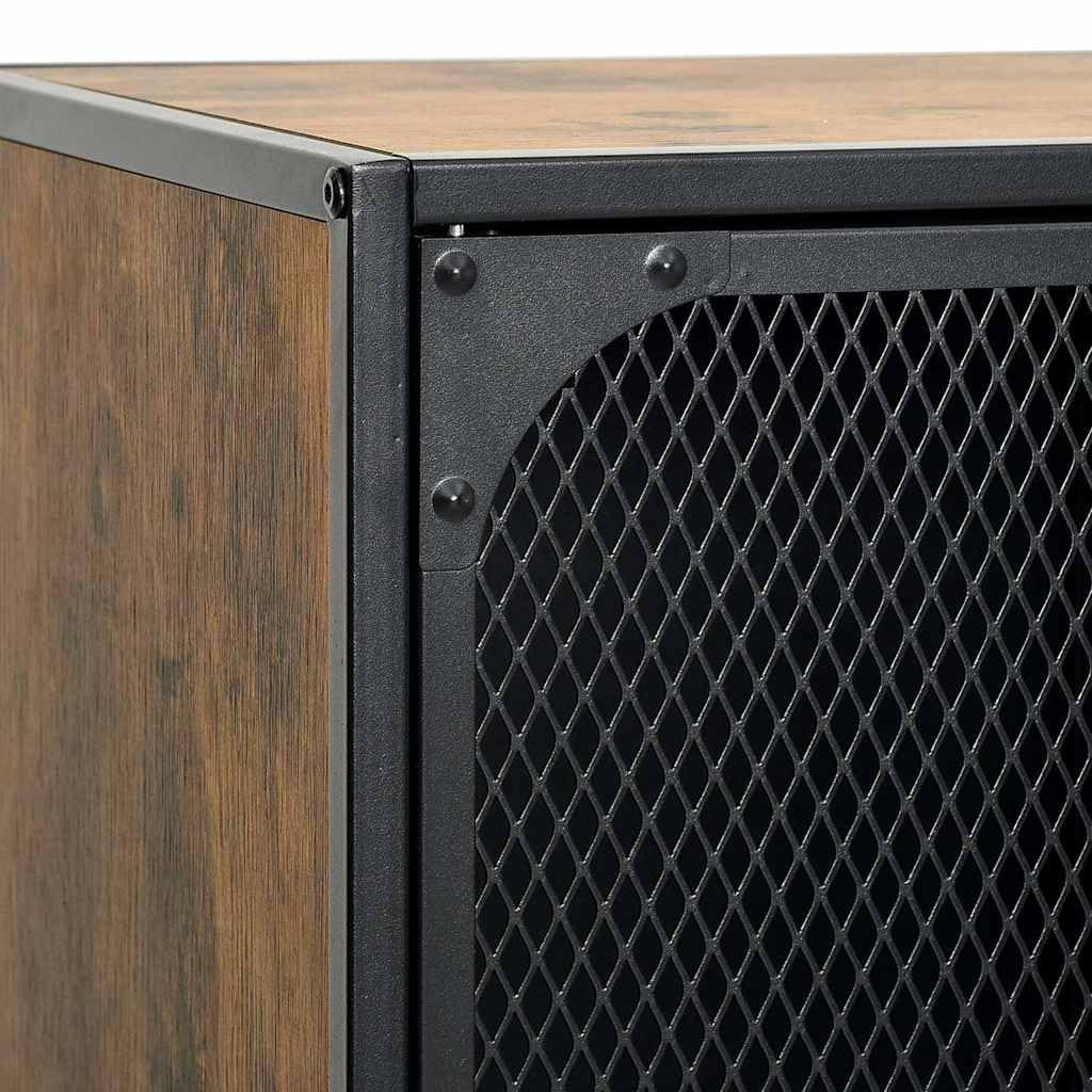 Mobile TV rustico marrone 105 x 36 x 47 cm in metallo MDF