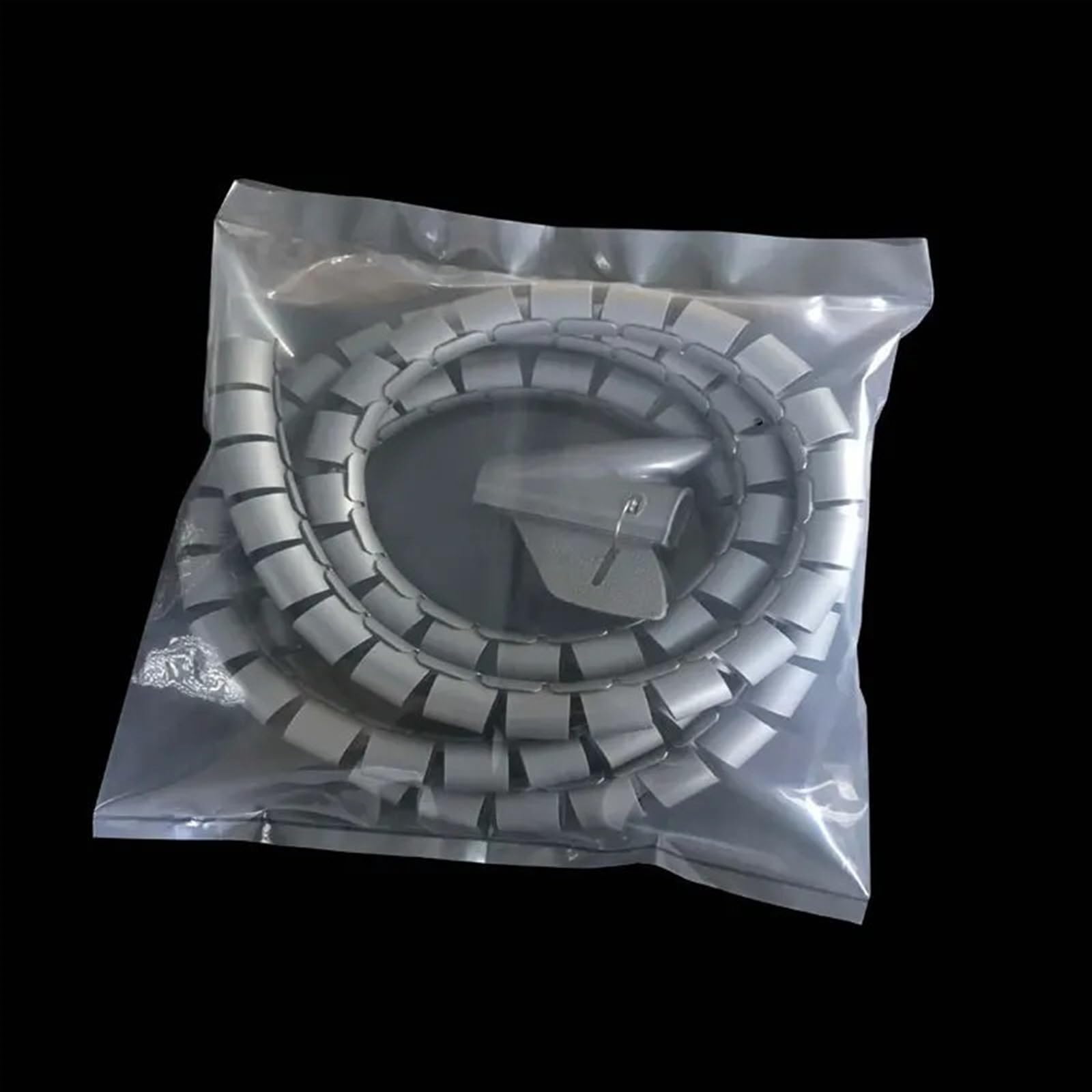 Avvolgicavo a Spirale in plastica | Gestione cavi multicolore, ID 22 mm, 1-10 m: organizza i cavi(White,10 Meters)