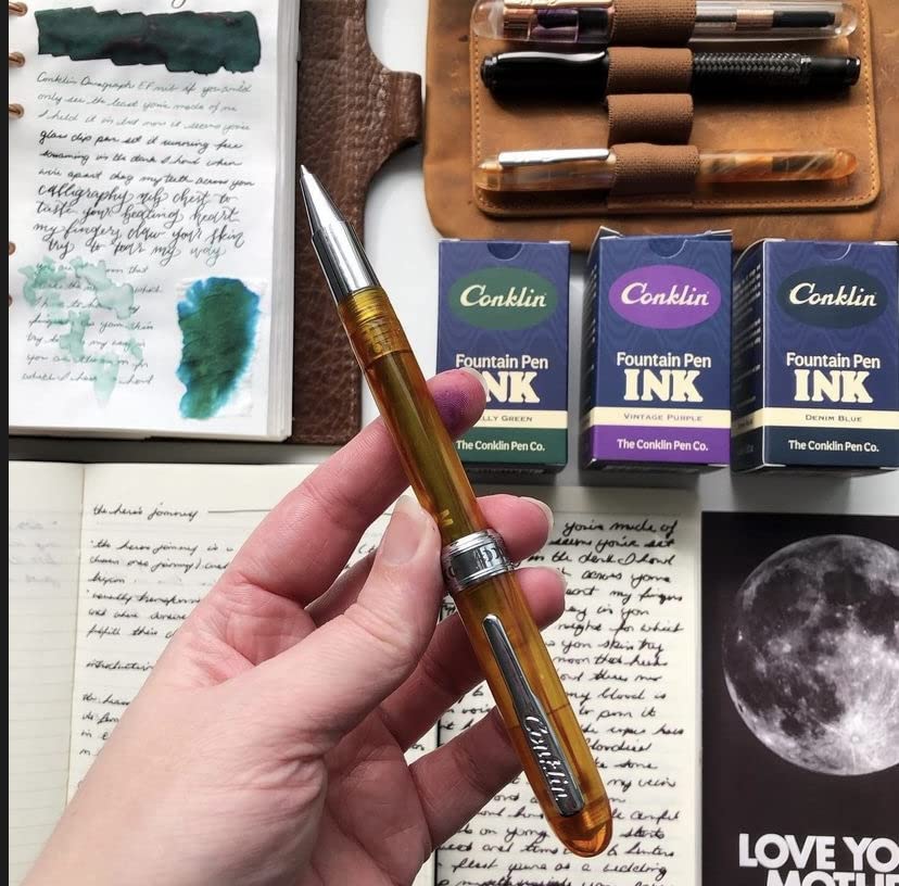 Amazon | Conklin Symetrik (コンクリン) Symetrik 万年筆 ブルー