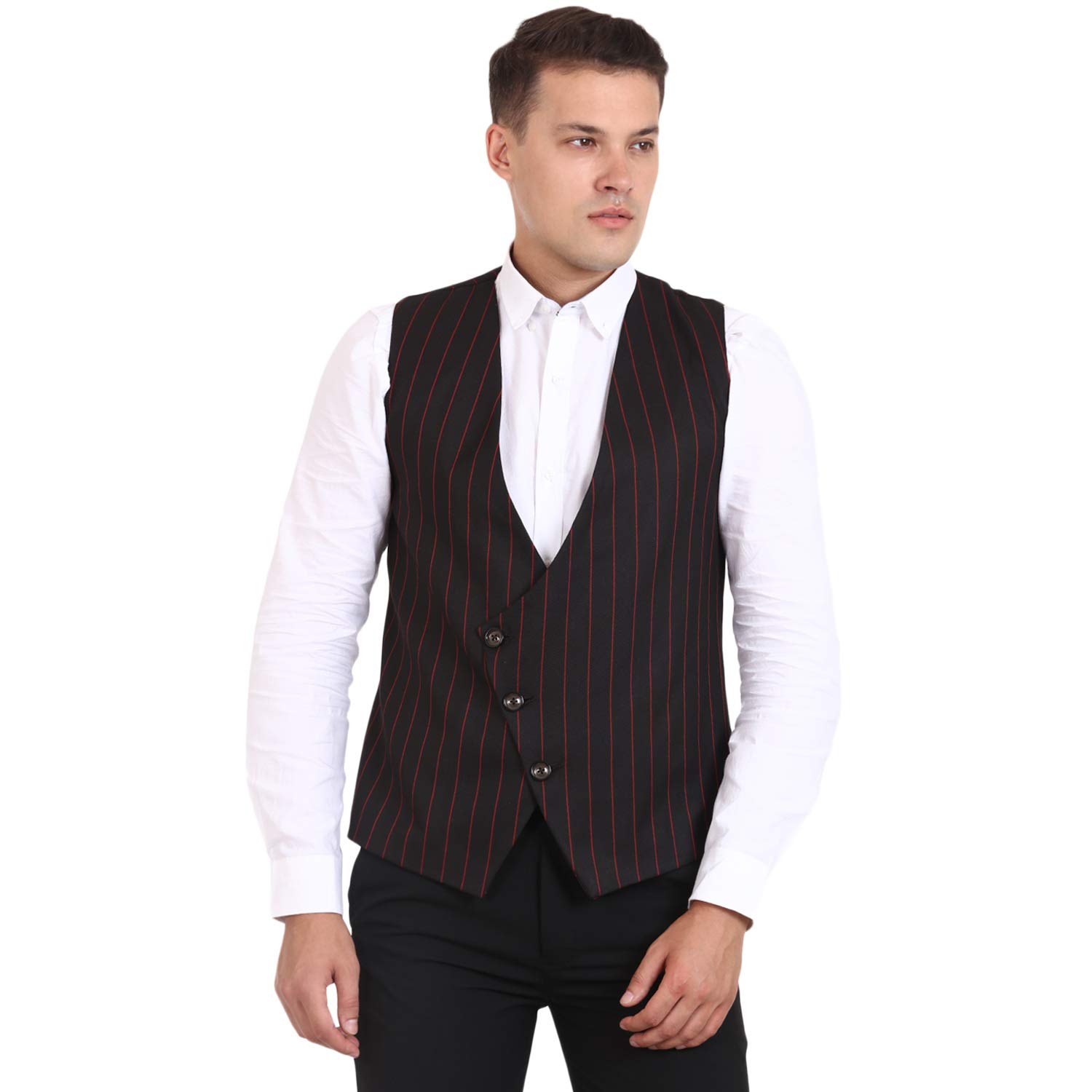 veera paridhaan Men's Cotton Black Waistcoat(VP007088)-picture-15