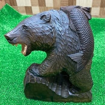 Amazon.co.jp: 木彫り熊クマ置物テイクアウト捕獲後の熊家族想い骨董 Amazon.co.jp: 木彫り熊クマ置物テイクアウト捕獲後の熊家族想い骨董