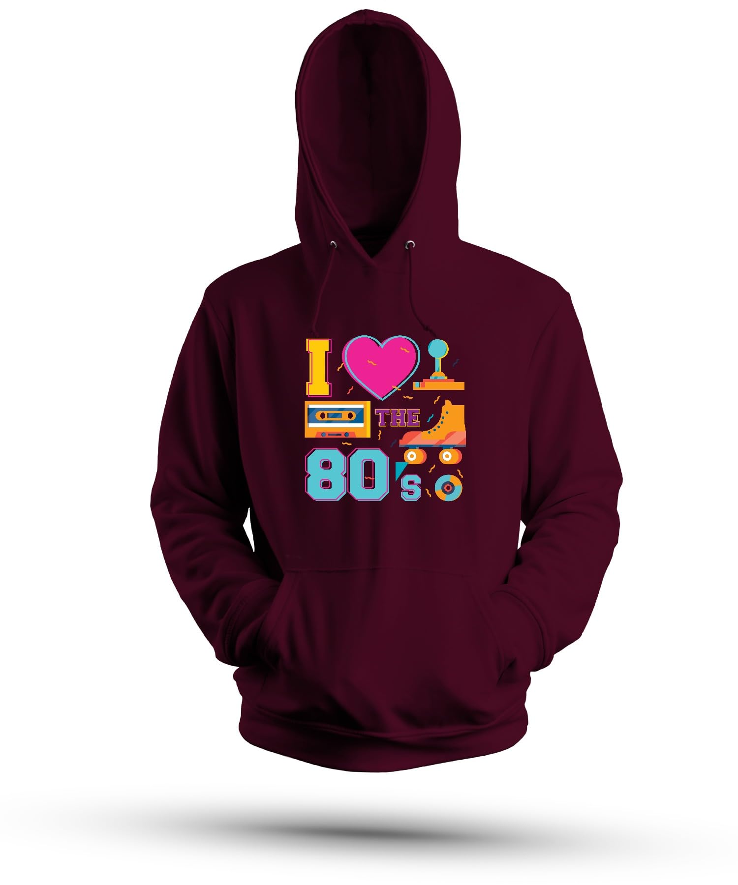 I The 80's Retro 80. nostalgiczne wrotki, kaseta, dyskoteka, impreza, unisex, bluza z kapturem