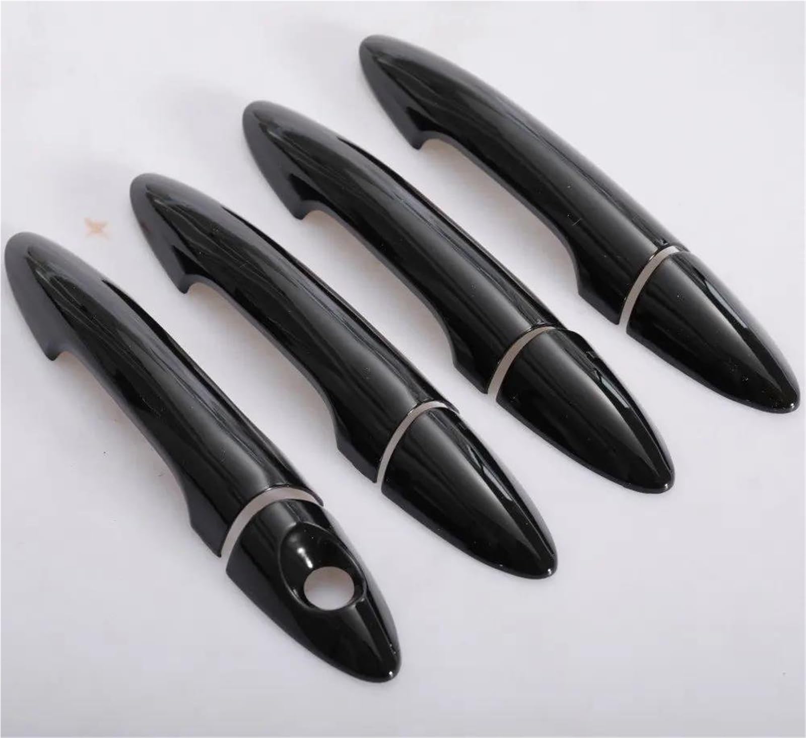 TRFBD Decorative Cover for KIA for Rio 3 for Rio3 K2 2011-2016 Car Door Handle Cover Decor Trim Stickers Styling Accessories(Black 0 Button)