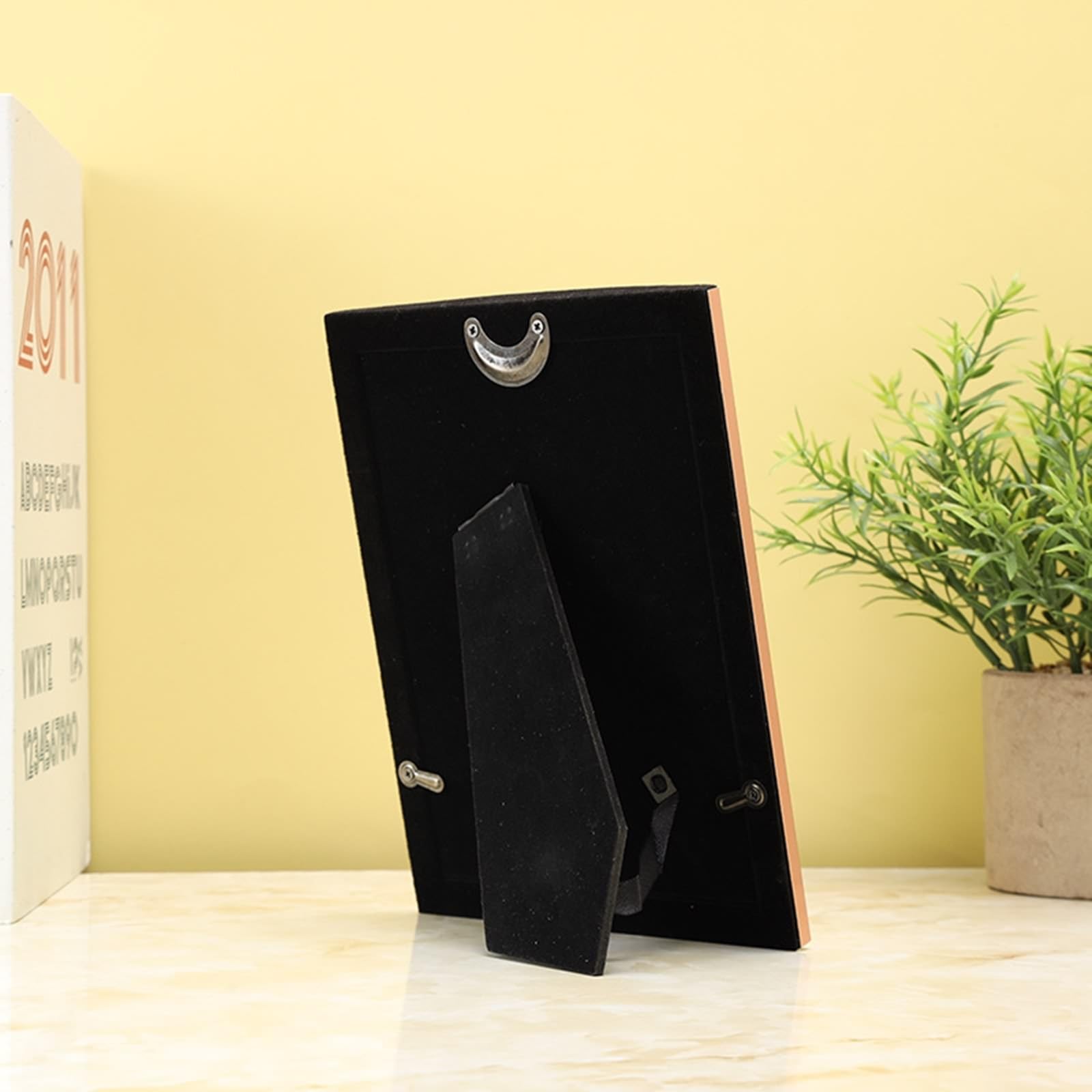 Fotorahmen Kaffee, Fotogröße 15x20 CM Tischplatte Picture Frame mit Passepartout Horizontal/Vertikal, Rechteck Kratzfestes Portraitrahmen Metall für Wohnzimmer, Schlafzimmer