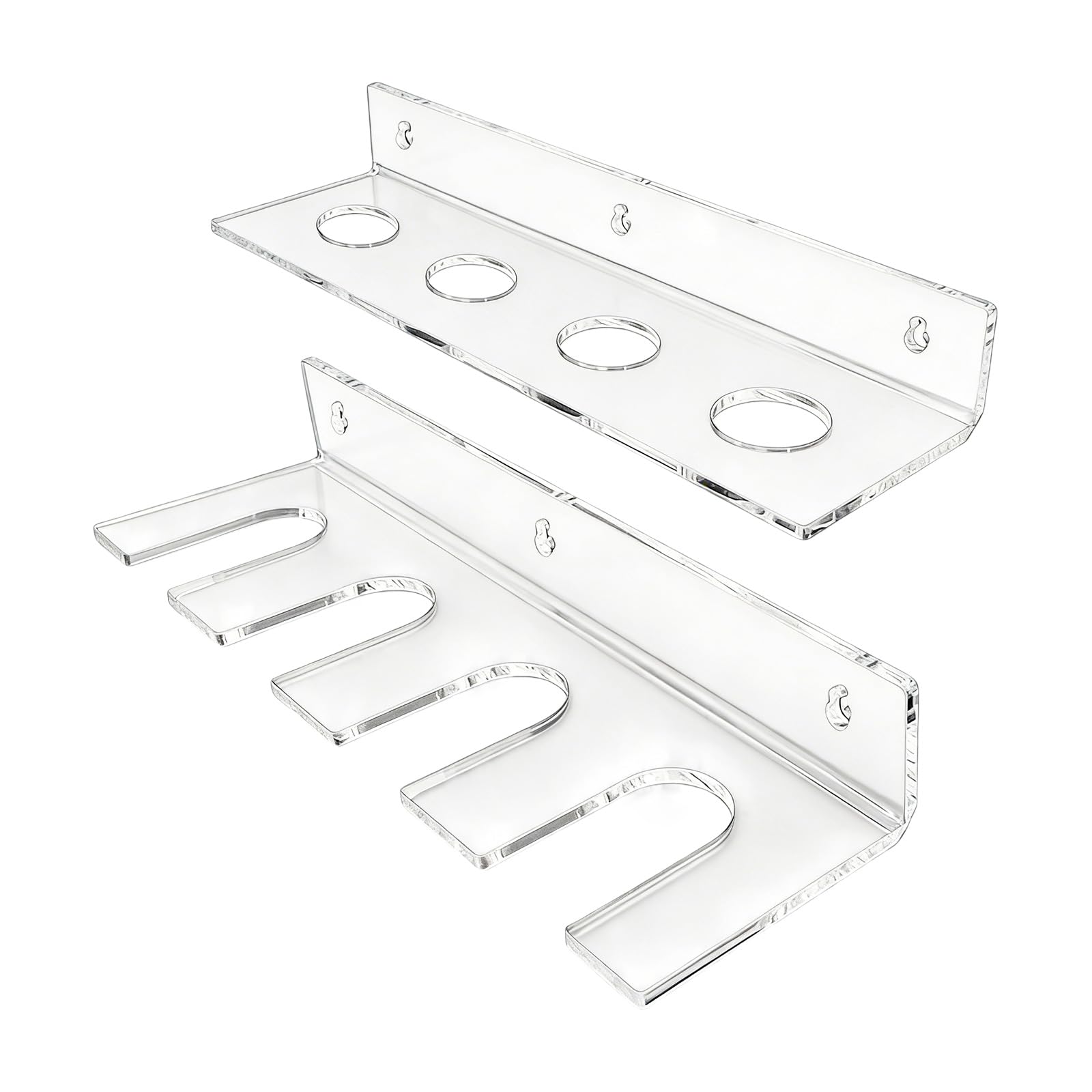 Shurhome 2pcs Easy Install Baseball Wall Mount Displays Acrylic Frame for 4 Baseball Enthusiasts and Simple Setups Collector Showcase