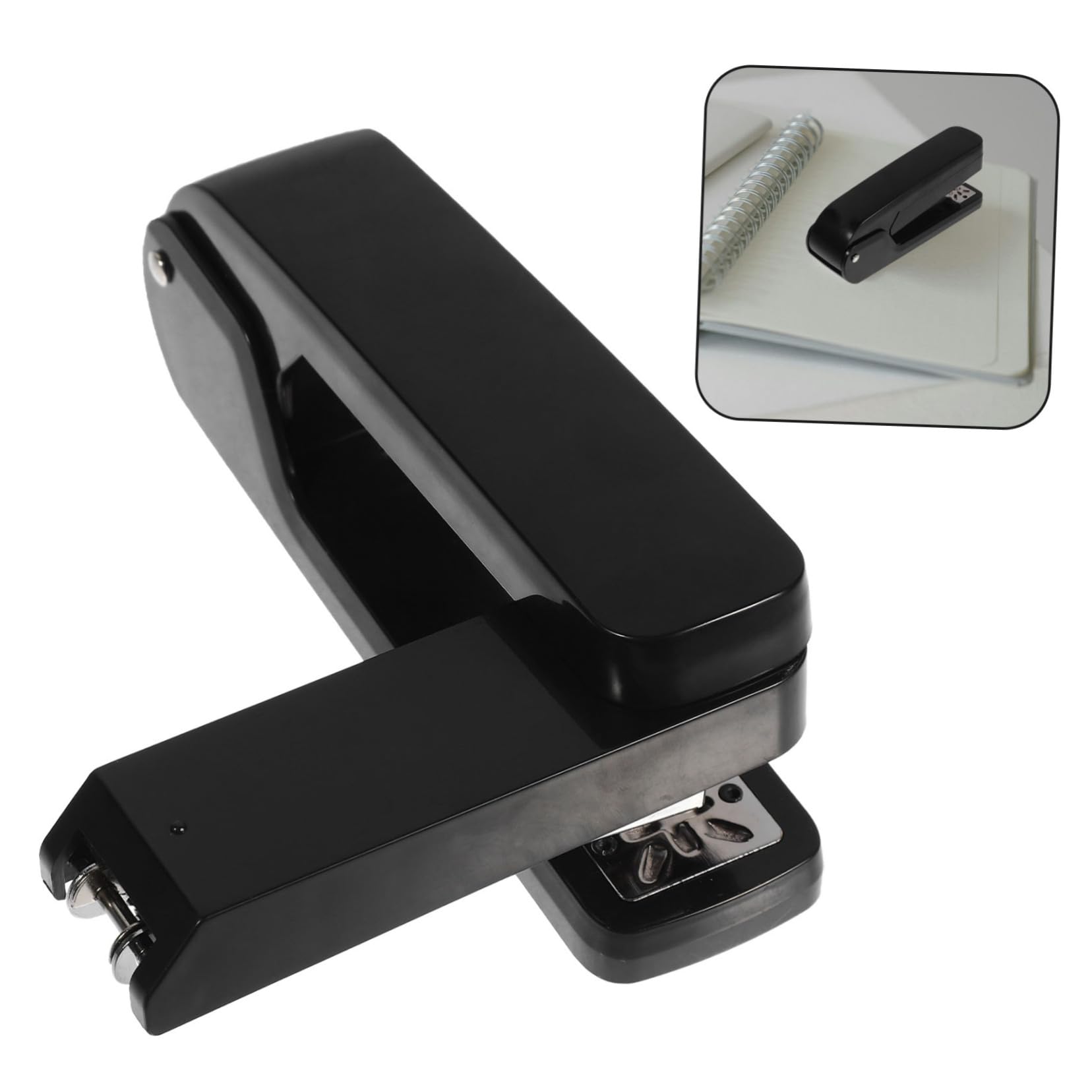 jojofuny 5 Pezzi cucitrice rotativa X forniture per ufficio cucitrice compatta Picket per ufficio desktop girevole da tavolo cucitrici portatili plastica Nero
