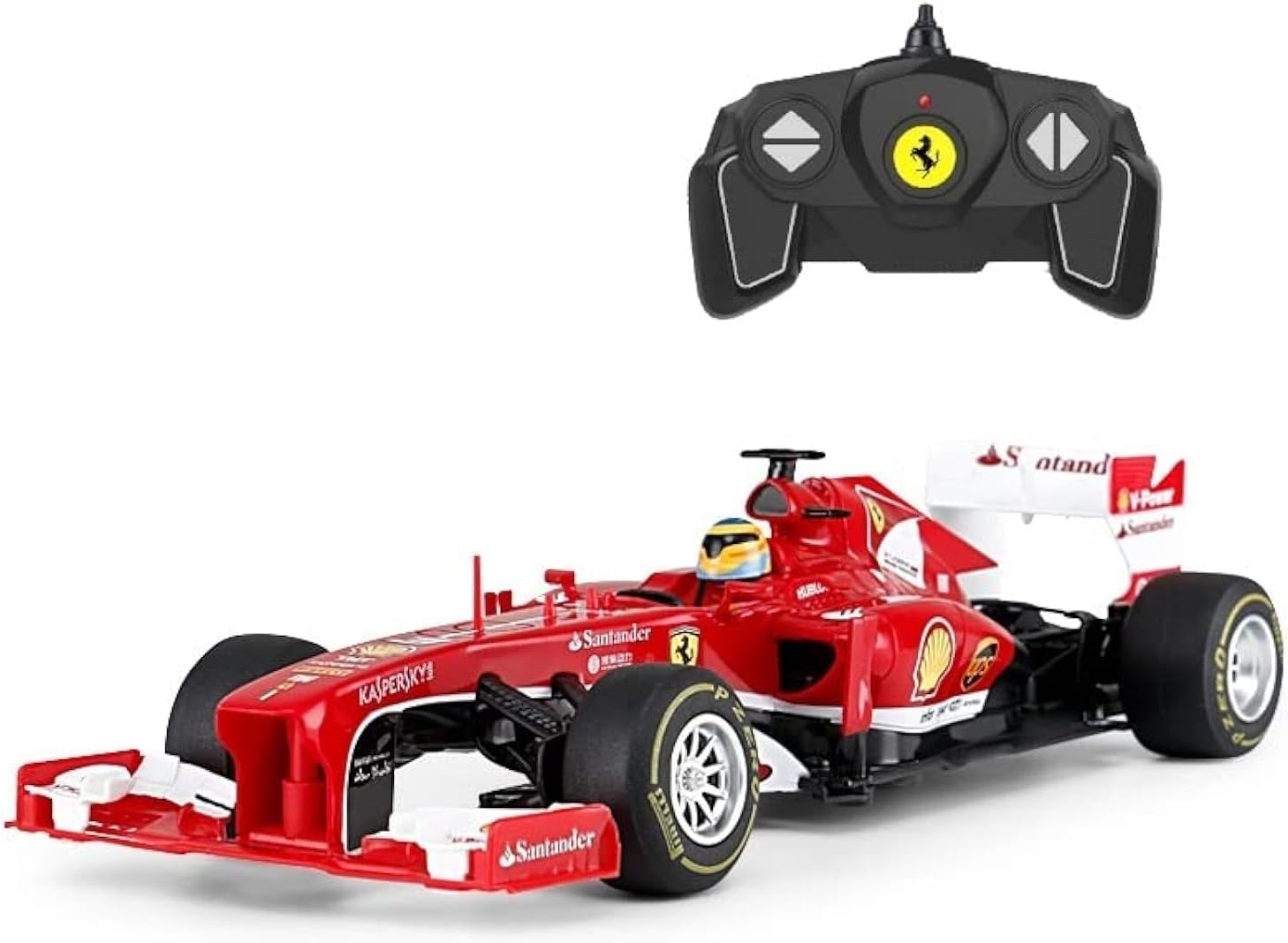 Red Ferrari F138 F1 RC Racing Car (Scale 1.18) Official License, For Ages 6+ - Ready-to-Race Drivers Fernando Alonso + Felipe Massa Drive To Survive