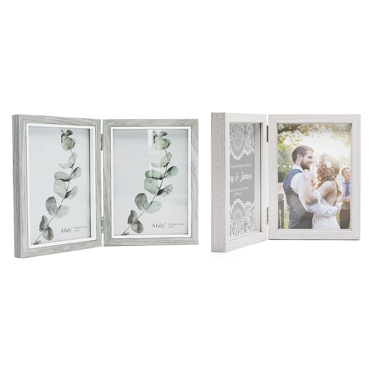 Afuly4x6 Double Picture Frame & 5x7 Double Picture Frame Shadow Box