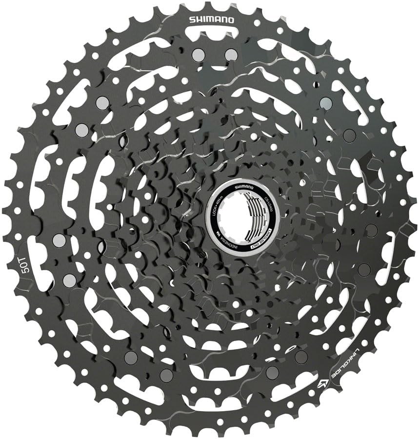 Shimano CUES CS-LG400-11 - Cassetta a 11 velocità, 11-50t, LINKGLIDE, colore: Nero | cassette e ruote libere per bici