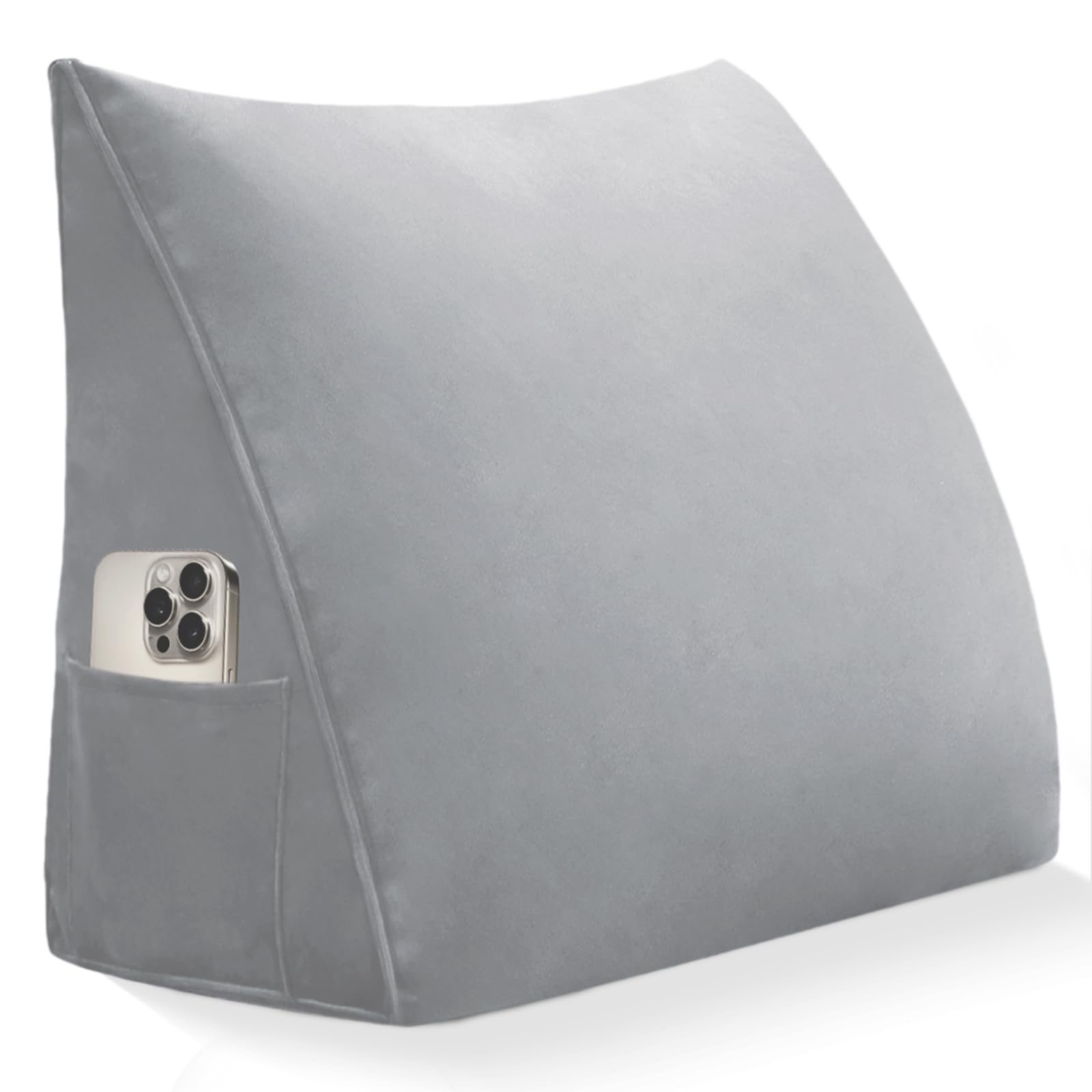Cojín de Lectura – Cojín Triangular de cuña para Cama y sofá, cómodo cojín para la Espalda, cojín de Apoyo Suave para Leer y Relajarse, con Funda extraíble y Lavable