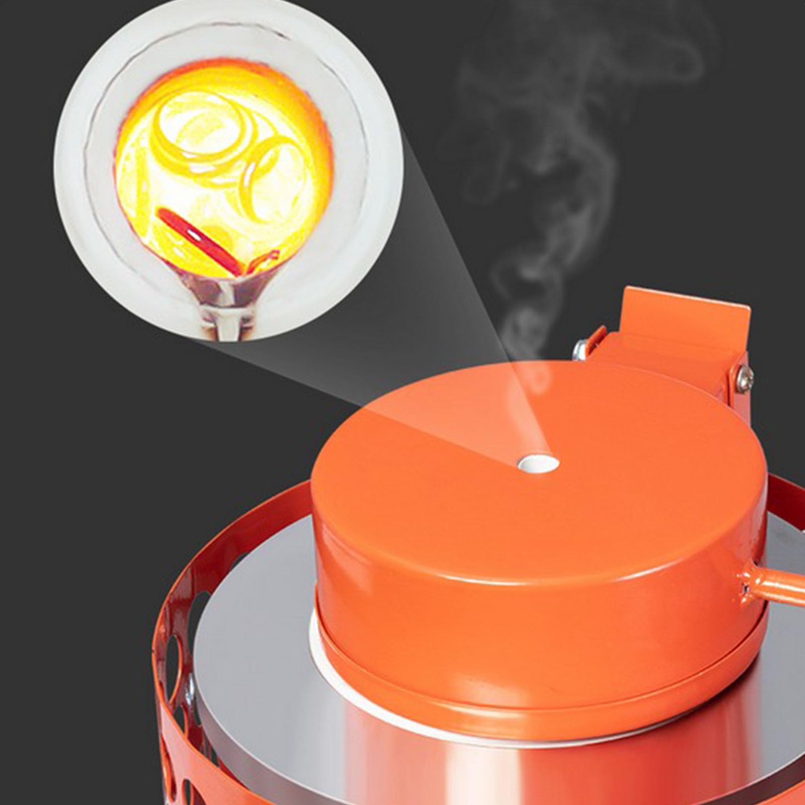 1KG,YXINHONGYUE Zestaw do topienia biżuterii ze złota 2 kg Zawór regulacji temperatury. Wielofunkcyjny, przenośny piec do topienia metalu. Bezpieczny i energooszczędny, pomarańczowy
