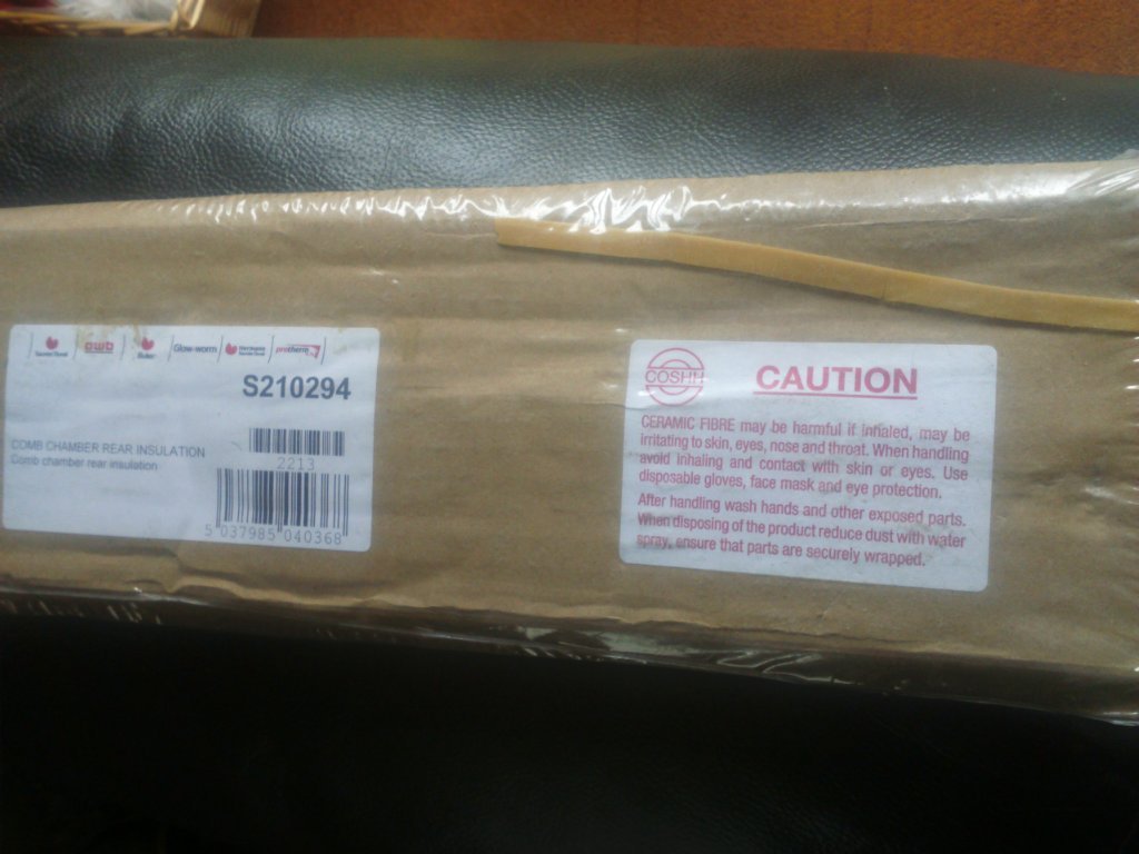 Glowworm S210294 Combustion Chamber Rear Insulation, Micron 30Ff To 60Ff