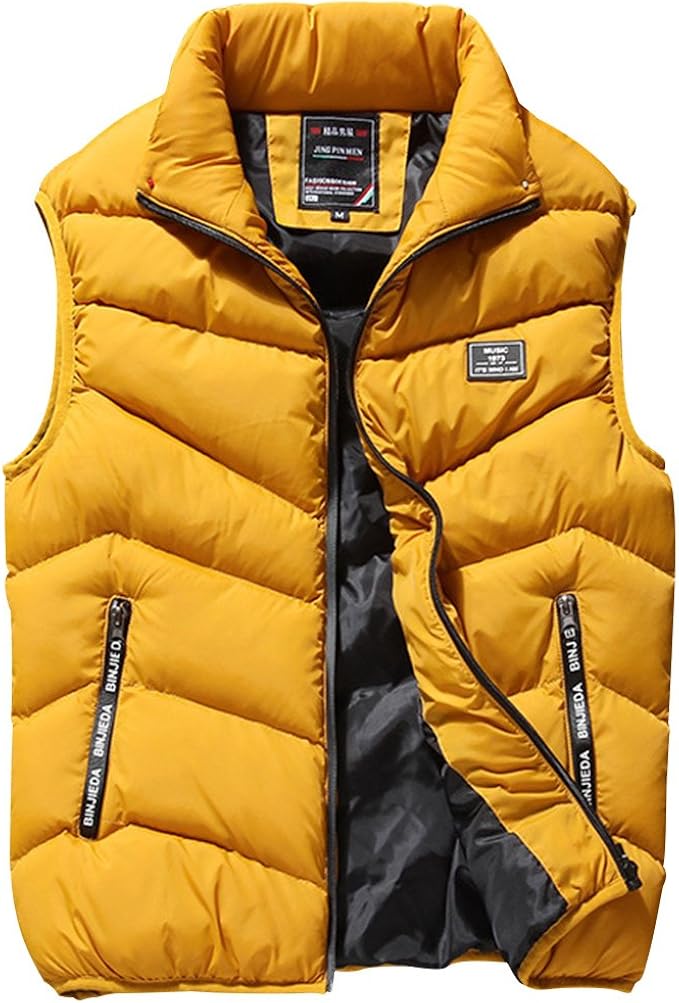 Amazon Bankiku バンキク メンズ ベスト ダウン おしゃれ 中綿ベスト カジュアル ベスト ジャケット アウター かっこいい 暖かい 軽量 黒 紺 赤 黄 グレー ベスト 通販