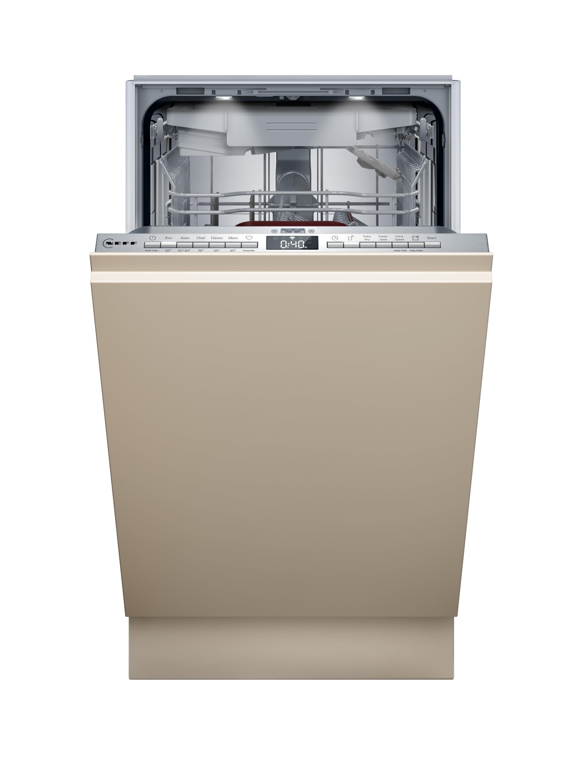 NEFF S855EMX34E N 50 Geschirrspüler vollintegrierbar 45 cm flexibles Korbsystem OpenDry leise TimeLight Smart Start
