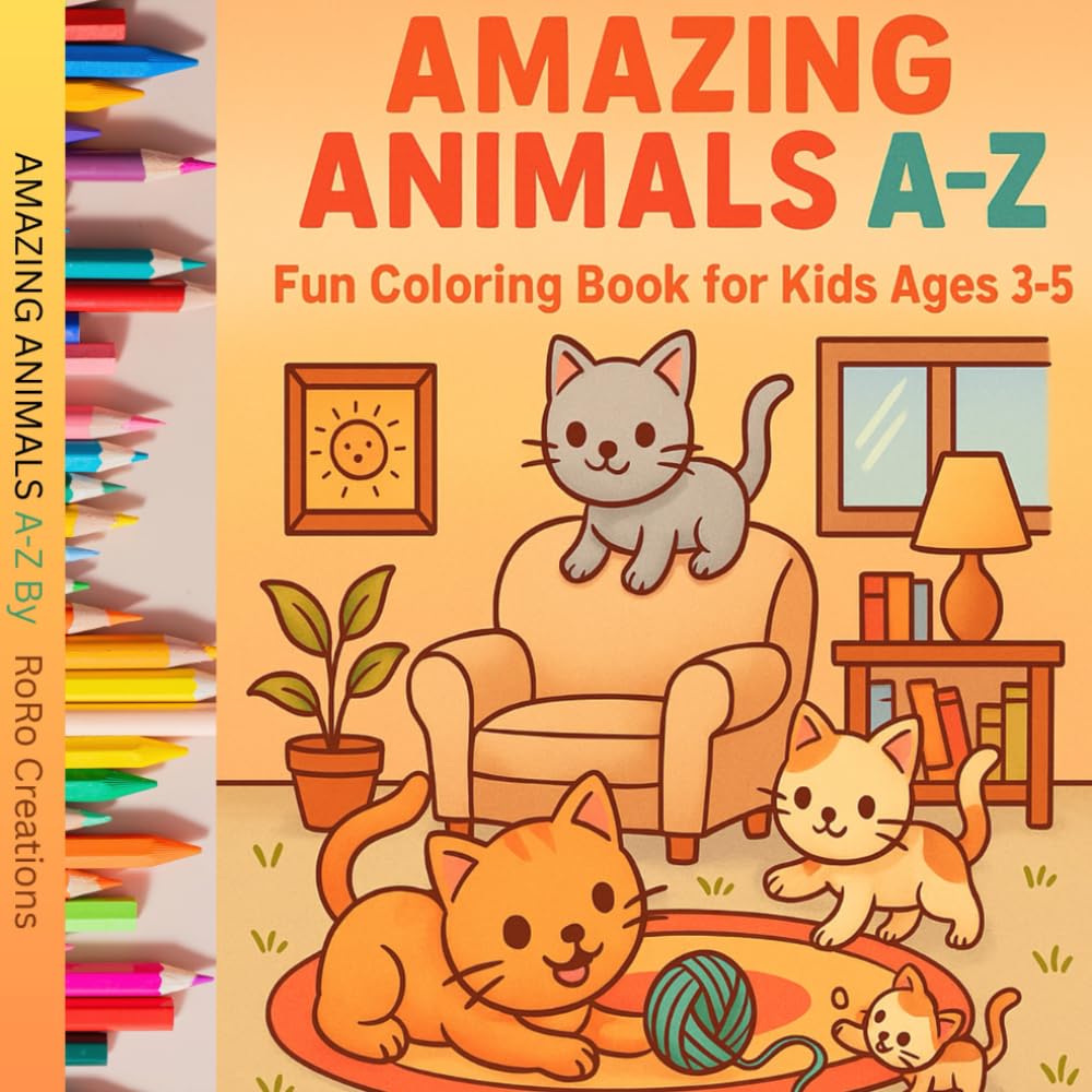 Amazing Animals A-Z: Fun Colouring Book for Kids
