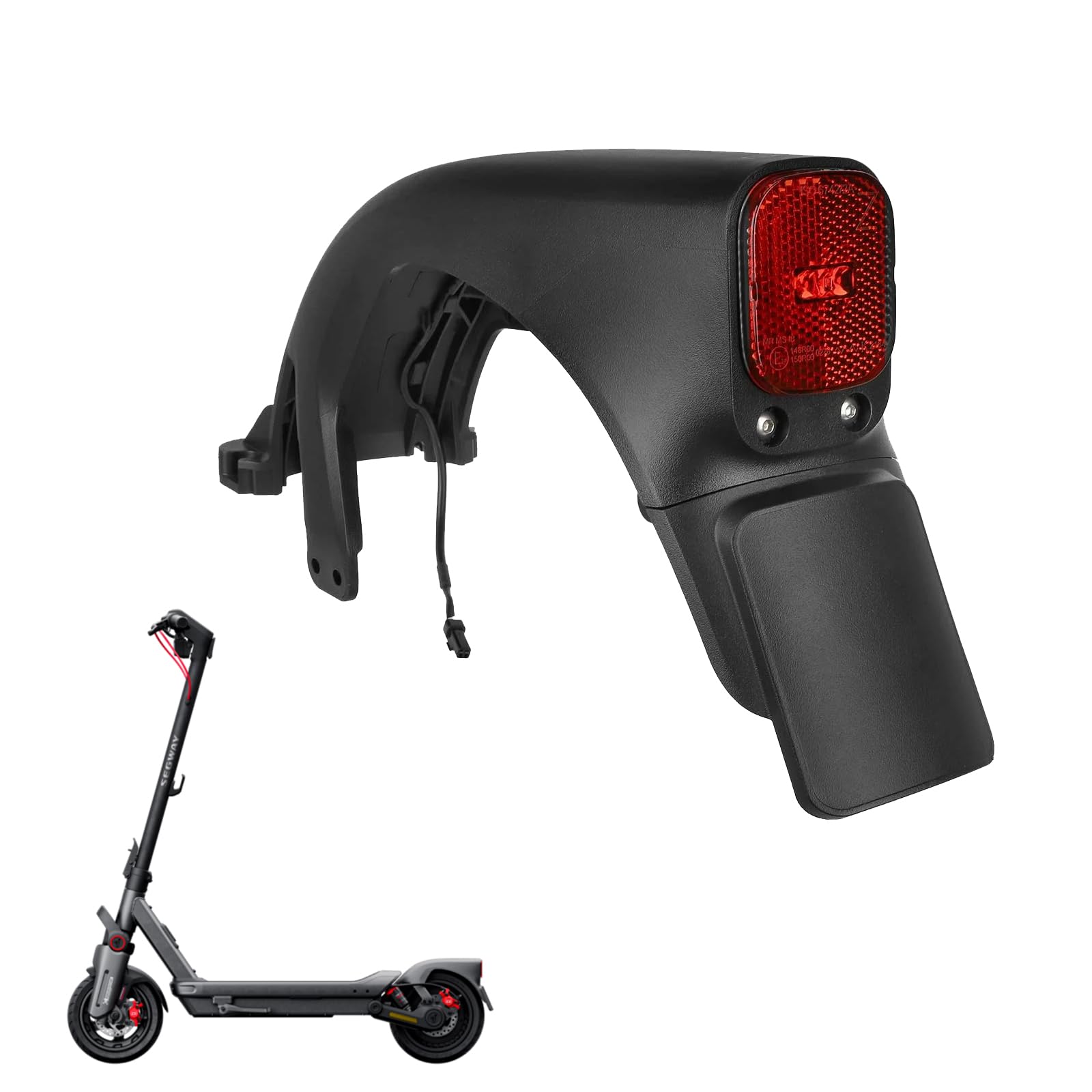 Garde-Boue Arriere avec Feux Arrière pour Segway Ninebot G3 Garde-Boue Mudgaurd Fender Taillight pour Scooter Electrique Accessoire de Remplacement