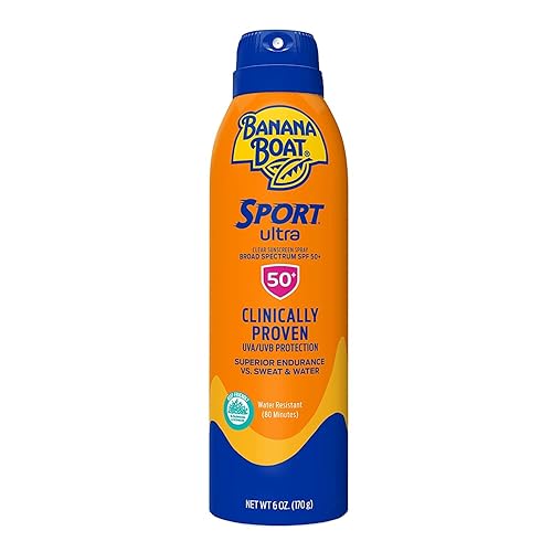 Banana Boat Protector solar Ultramist, protector solar en aerosol para proteger del sol con amplio espectro y rendimiento para deportes, SPF 50,
