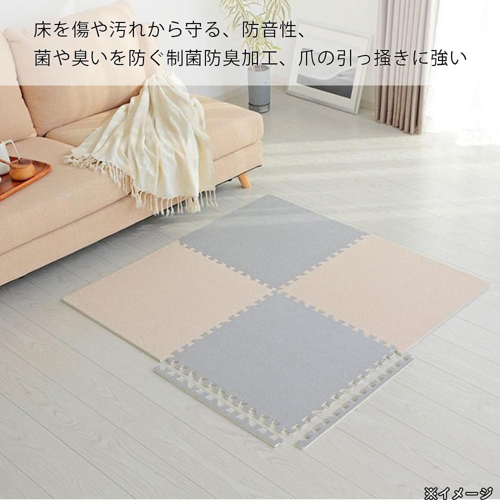 Amazon｜カインズ(CAINZ) ＆Pet縁付大判パズルラグマット アイボリー 
