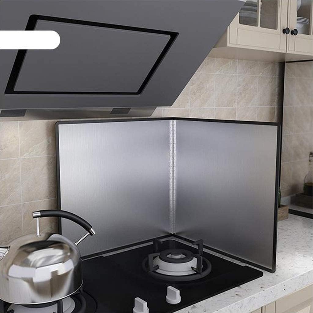 Splatter Screens Kitchen Cooking Baffle Plate Easy to Clean Kitchenware Tool for Cooking Foldable Splatter Guard Stainless Steel Oil Splash Screen Cover (Size:50 * 50CM)
