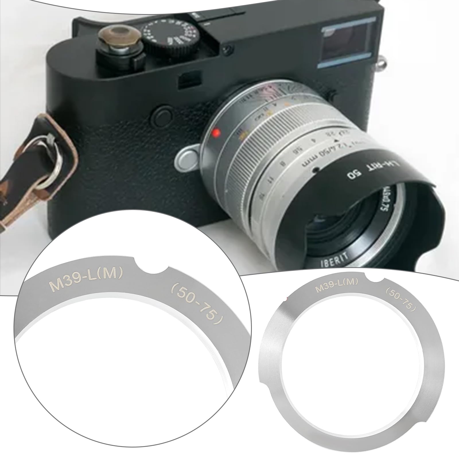 SG Store 1 anello adattatore per obiettivo M39-LM con codice a 6 bit compatibile con Leica M9 M8 M7 M6 M5 M4 M3 M-240 compatibile con obiettivo Leica LSM LTM (telaio 50/75 mm)