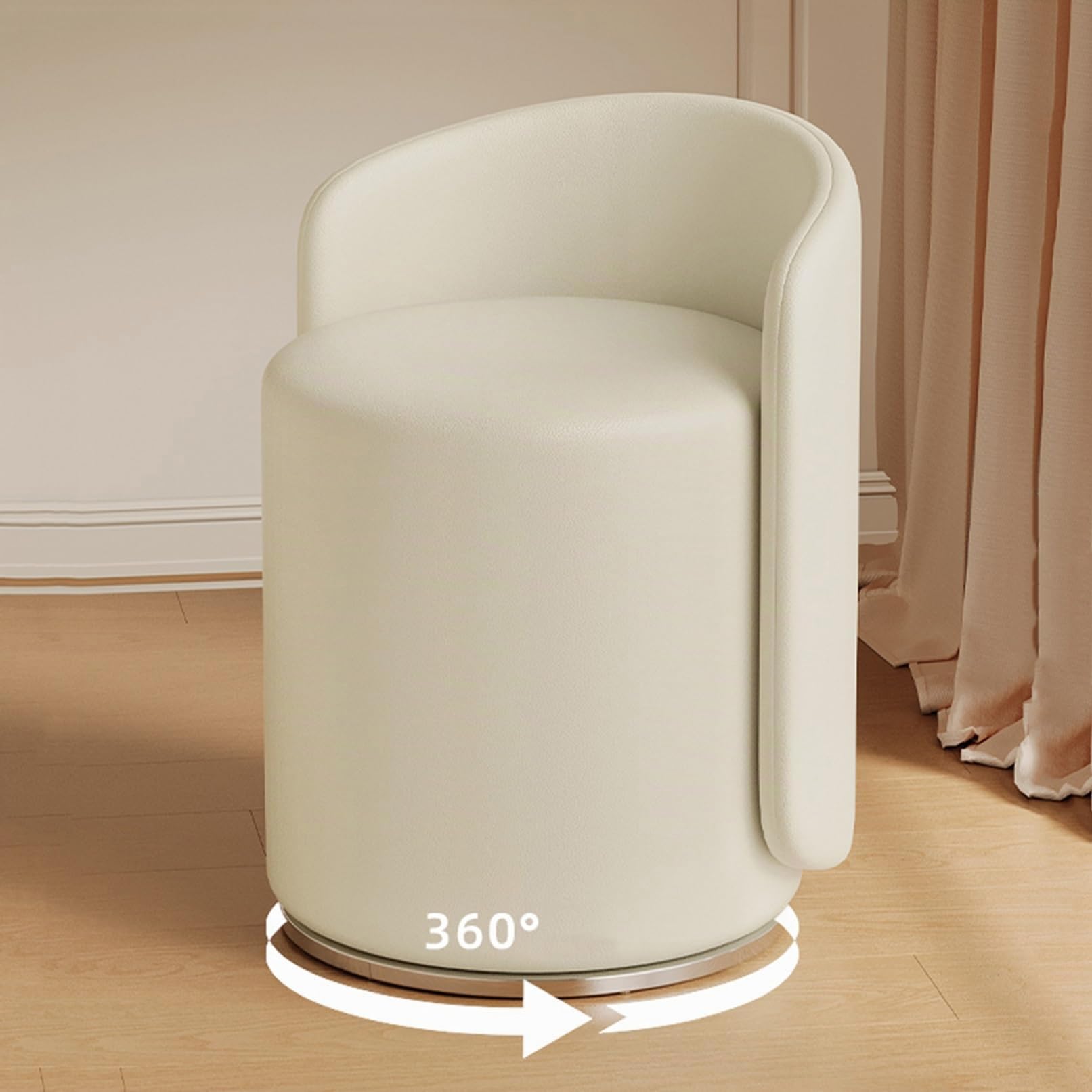 Silla giratoria otomana giratoria para acurrucarse, taburete tapizado, reposapiés redondo, sillón, sofá, silla de maquillaje, reposapiés para sala de estar, dormitorio, pasillo