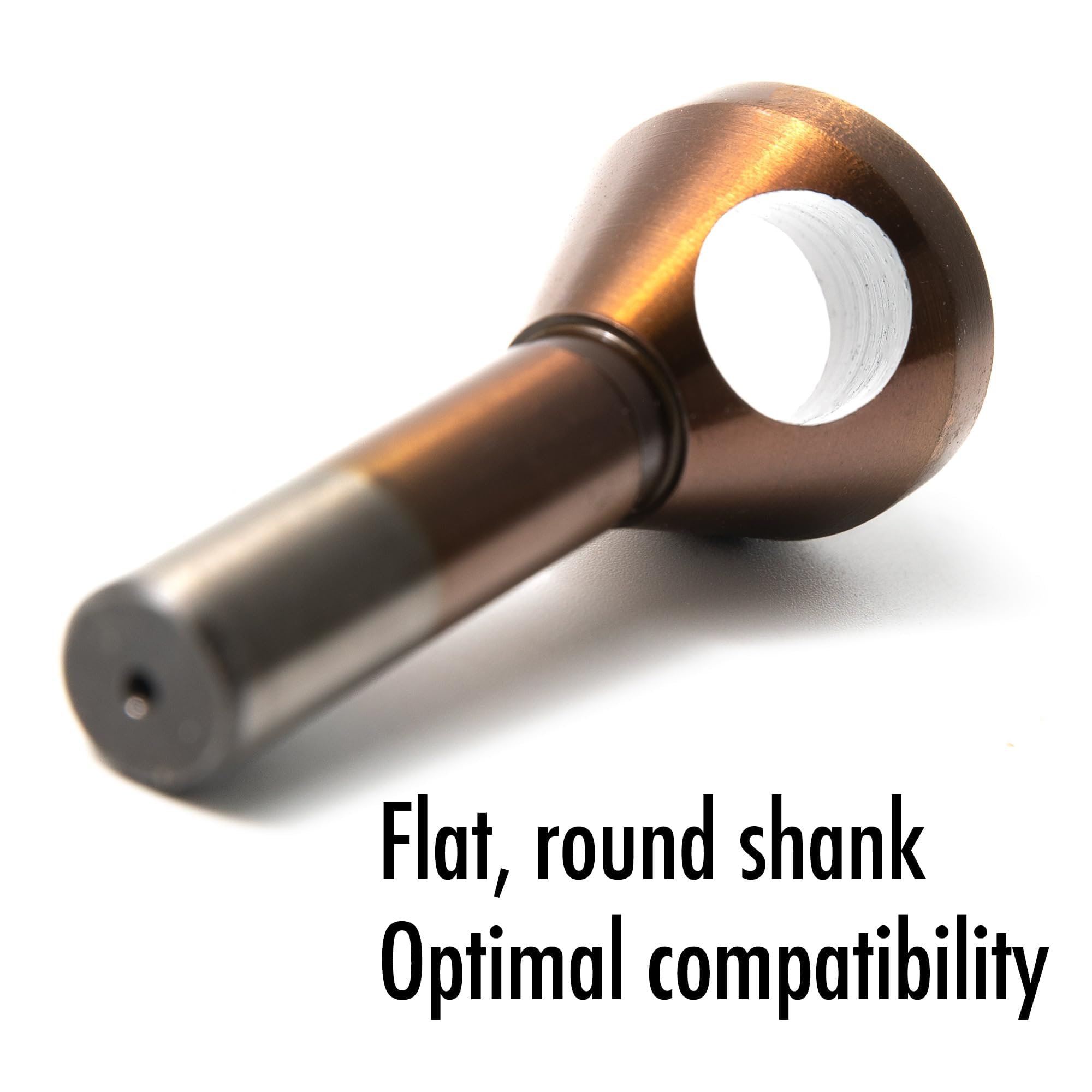 Broca avellanada de acero cobalto de 1 pulgada con acabado de revestimiento de cobalto para madera de metal duro, 90 grados M35 HSS, vástago redondo de 12 mm, diámetro del cuerpo de 28 mm