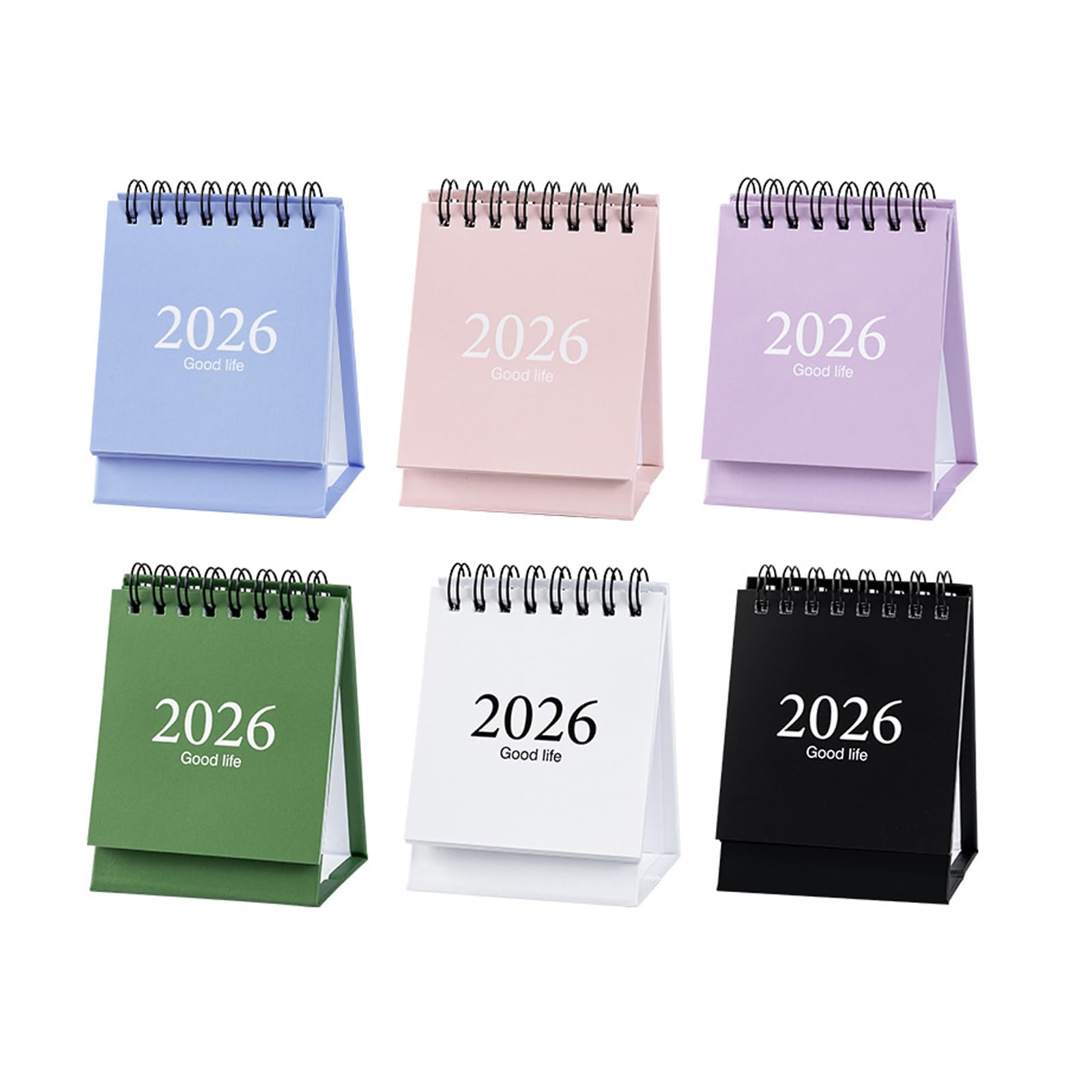 Mini Desk Calendars from Jan. 2026 - Dec. 2026 Pocket Calendar 3" x 3.8" Standing Flip Steel Coil Yearly Daily Schedule Business Planner (6 Pack, mini)-image-36