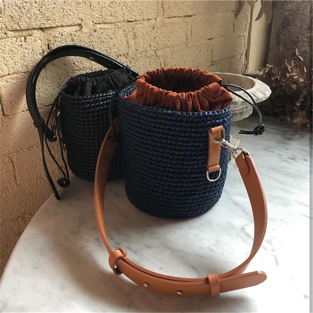 Leather Bag Bottom Wide Shoulder Strap Woven Bag Set Handmade Handbag Accessories for DIY Bag Backpack Woven Bucket Bag (Color : A Size : One Size) (B One Size) image 5