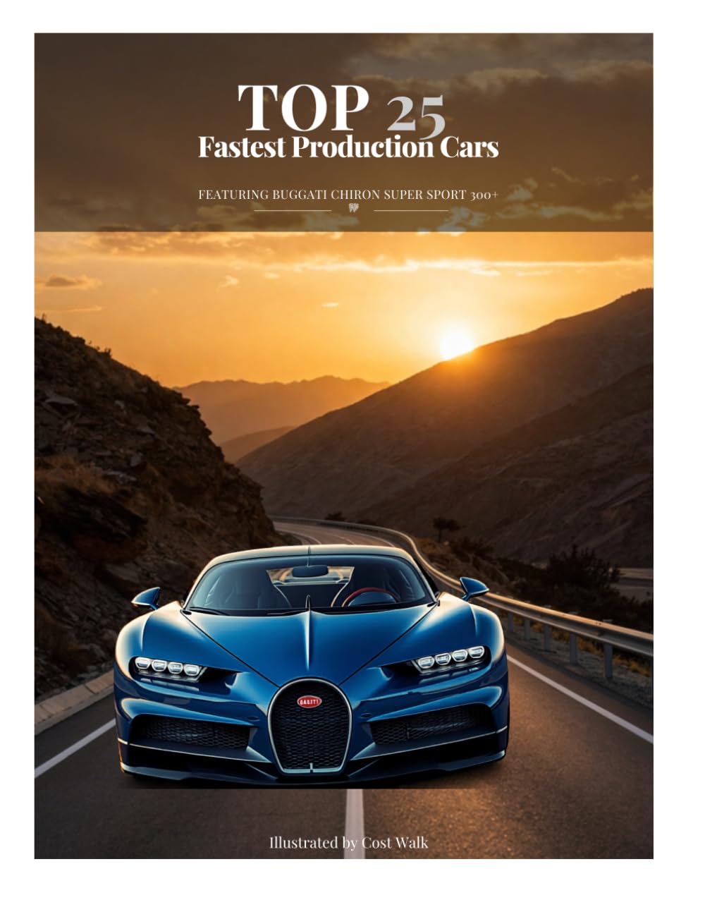 Top 25 Fastest Production Cars Coloring Book