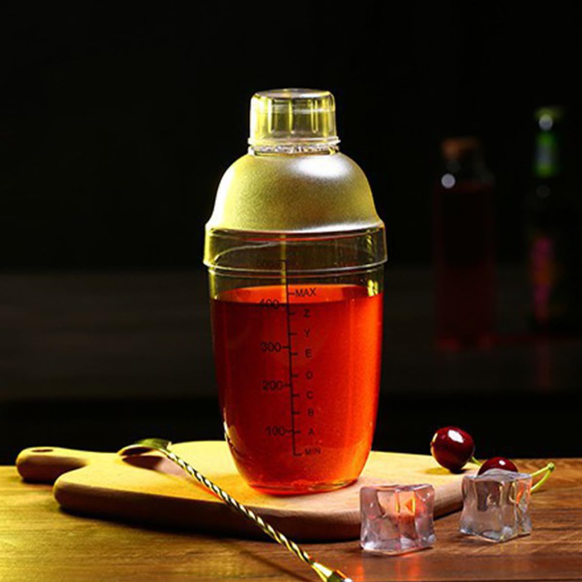 Ciieeo Shaker per Cocktail 700ml in Plastica, Shaker per Bevande Graduato, Tecnologia di Tenuta ad Alta Tenuta, per Bartender, Casa e Bar