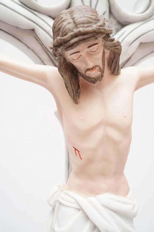 Vittoria Collection 21.5 Crucifixion Crucifix of Jesus on the Cross with Base Statue Made in Italy Home Decoration