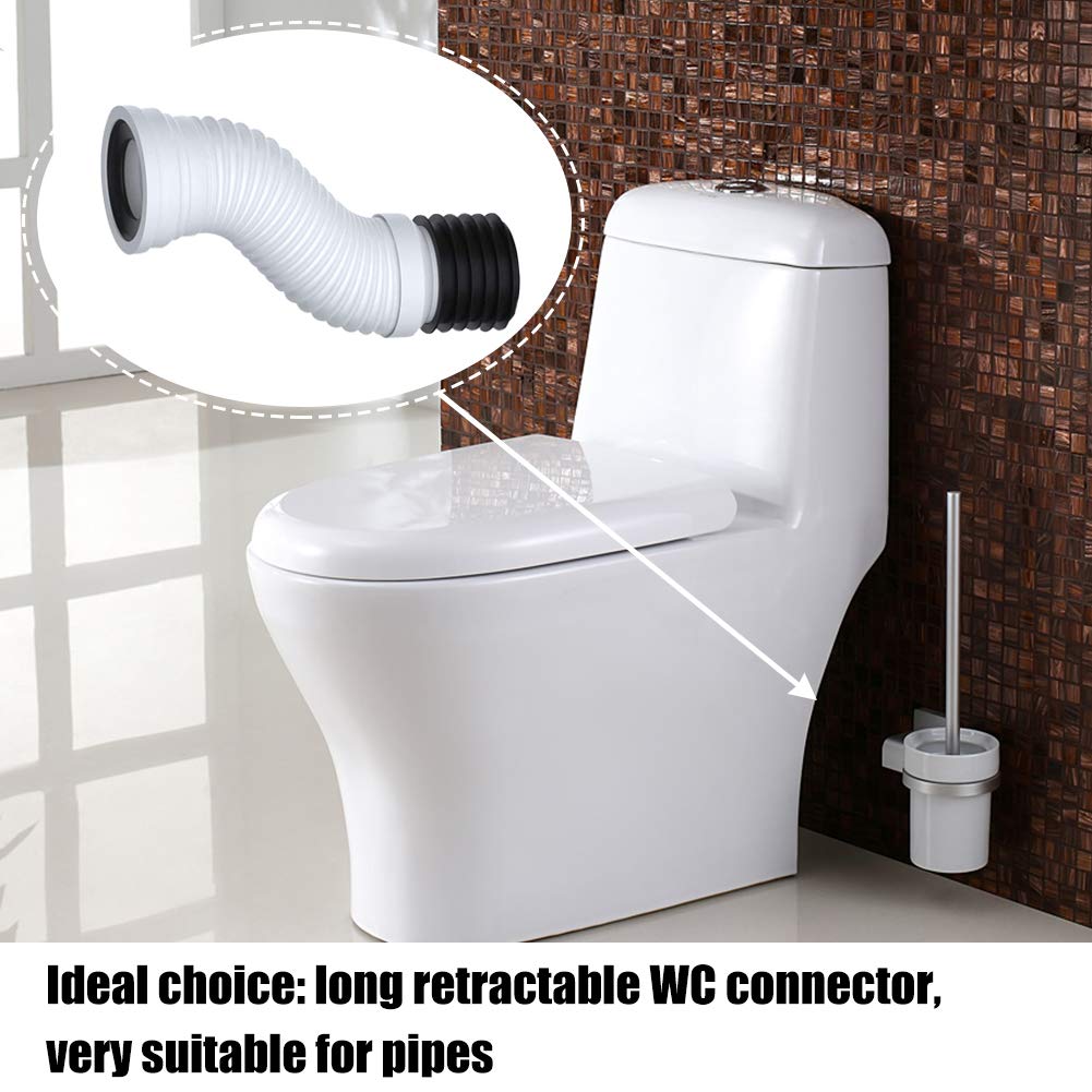 Wisa Flexifon Afvoer, Inbouw, Flexibel, Universeel, 2x 110mm Aansluitdiameter 300 650mm Lengte Kunststof Zwart