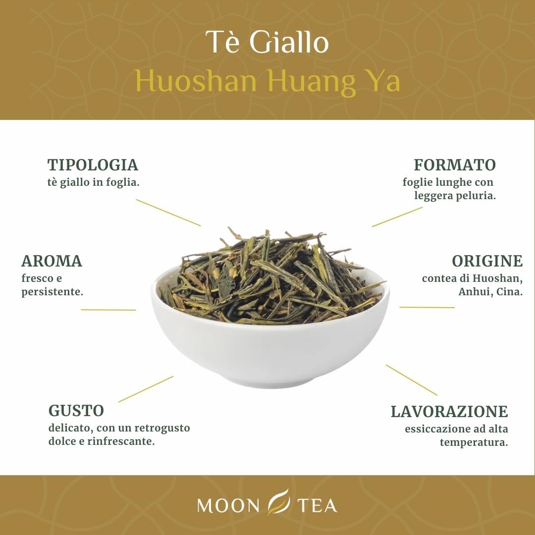 Té Amarillo Huoshan Huang Ya - Hojas Secas Sueltas - Té Chino de Calidad - Infusiones Wellness - 50 gr