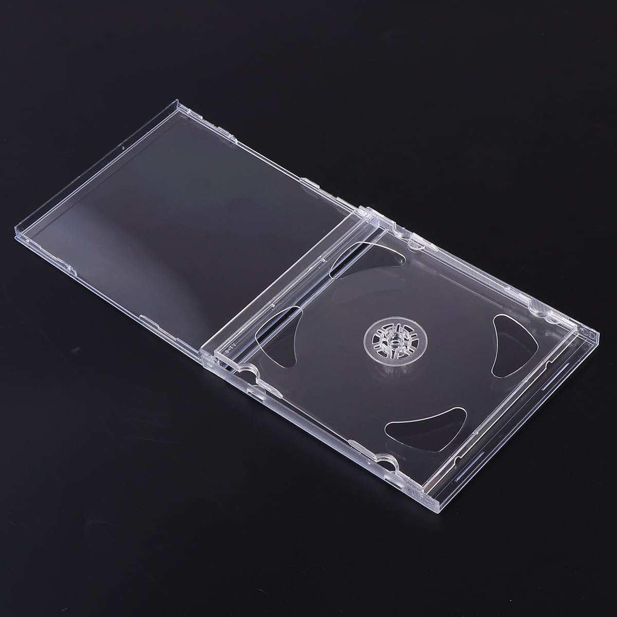 ibasenice Scatole per Stoccaggio CD Doppio Trasparente in Plastica Rigida, Formato Portatile, Confezione da 10 Pezzi per Mixtape e Video Matrimonio