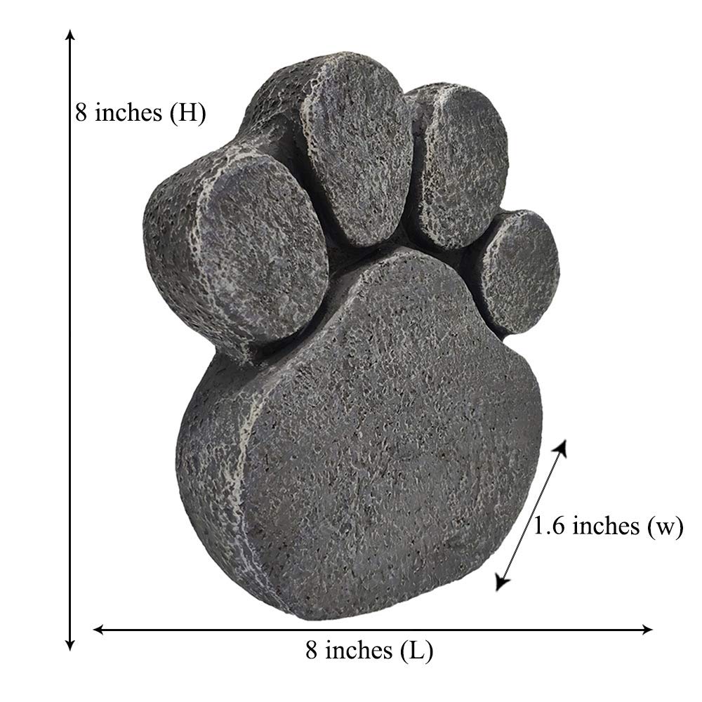 Pietre commemorative personalizzate per cani da compagnia - impronte di zampe di cane per animali domestici - regalo di simpatia per la perdita di nome e data incisi su animali domestici